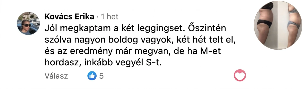 Kovács Erika értékelése (két leggings)